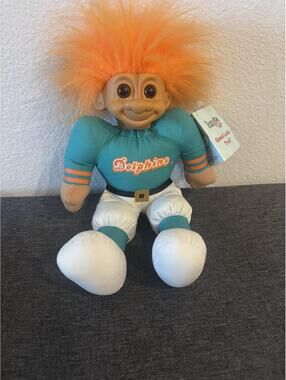 Vintage Miami Dolphins Good Luck Troll Doll